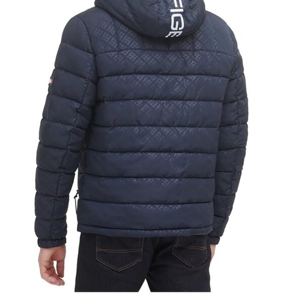 NWT - Tommy Hilfiger Men's Midweight Sherpa Lined Hooded Puffer Jacket - Size S - Picture 2 of 14
